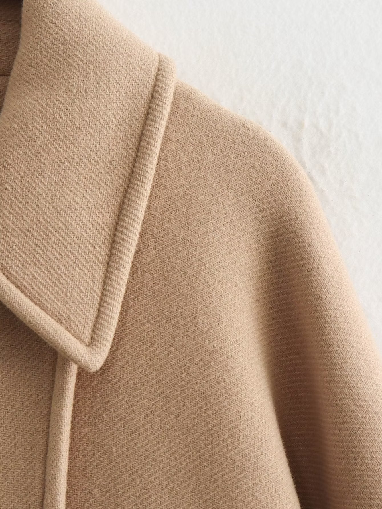 Women's Fall Winter Fashion Lapel Loose Woolen Coat Outerwear