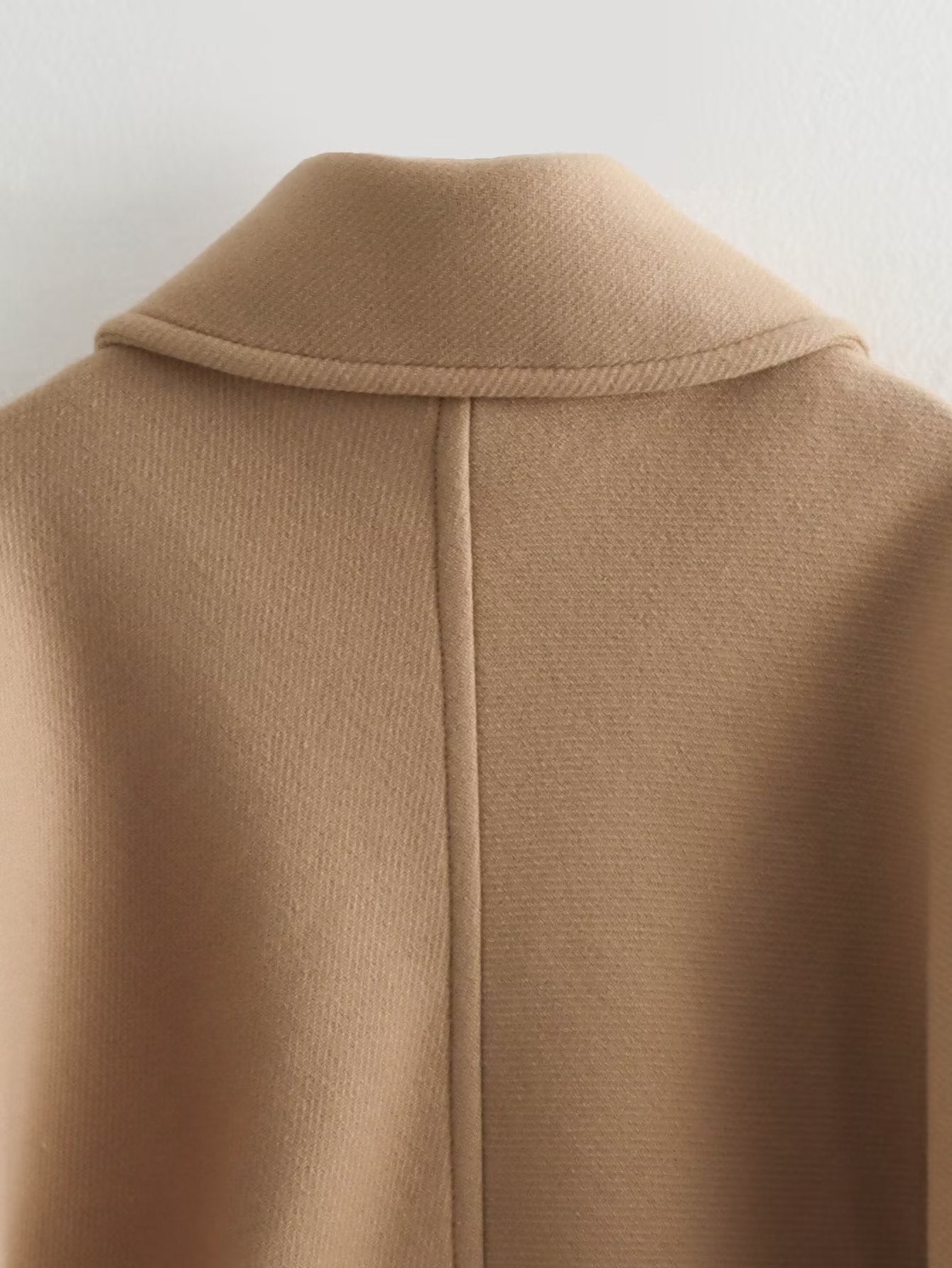 Women's Fall Winter Fashion Lapel Loose Woolen Coat Outerwear