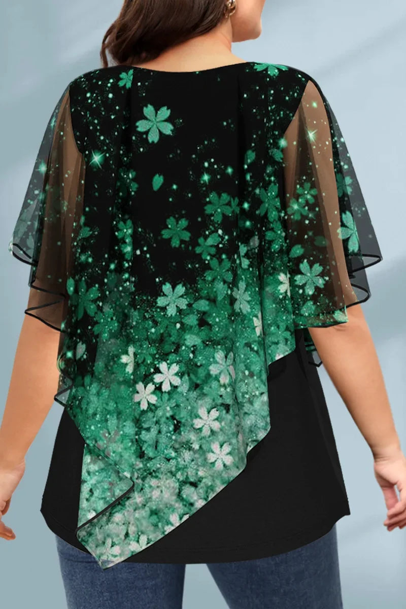 BLUZĂ PLUS SIZE FLORAL