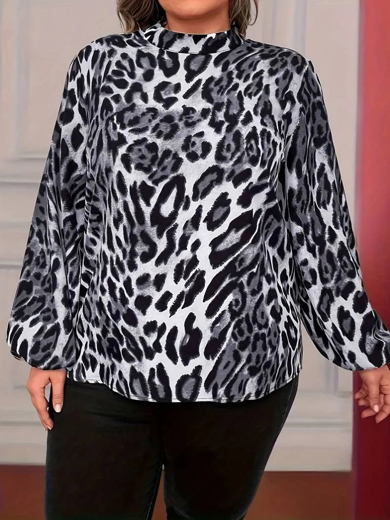 BLUZĂ PLUS SIZE CU IMPRIMEU