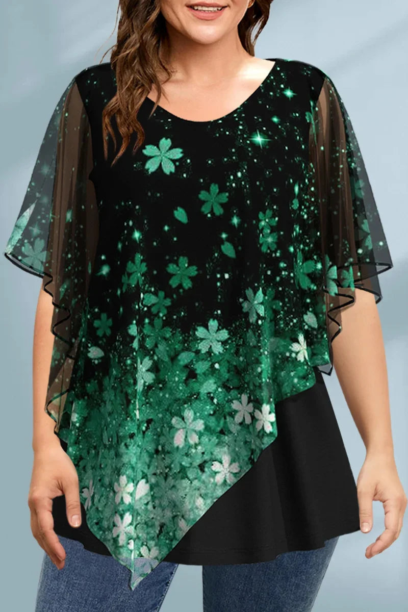 BLUZĂ PLUS SIZE FLORAL