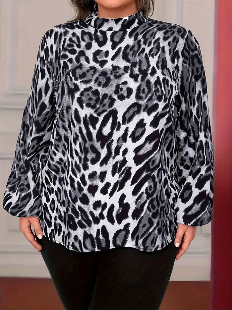 BLUZĂ PLUS SIZE CU IMPRIMEU