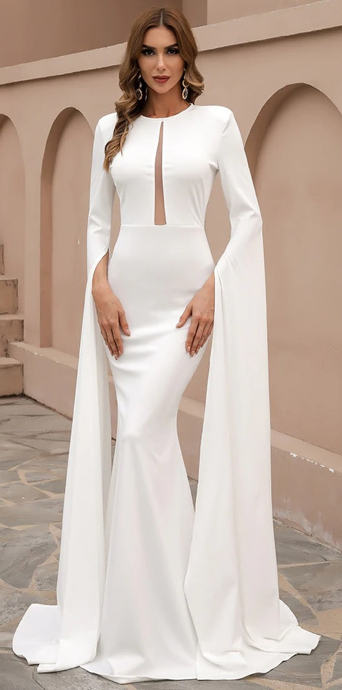 Rochie de seară cu mânecă lungă